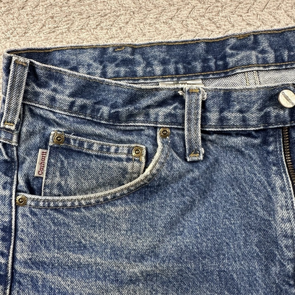 VTG Carhartt Jeans Mens 36x34 Made in USA Jeans Pants Workwear (34x33 Actual) - Picture 13 of 15